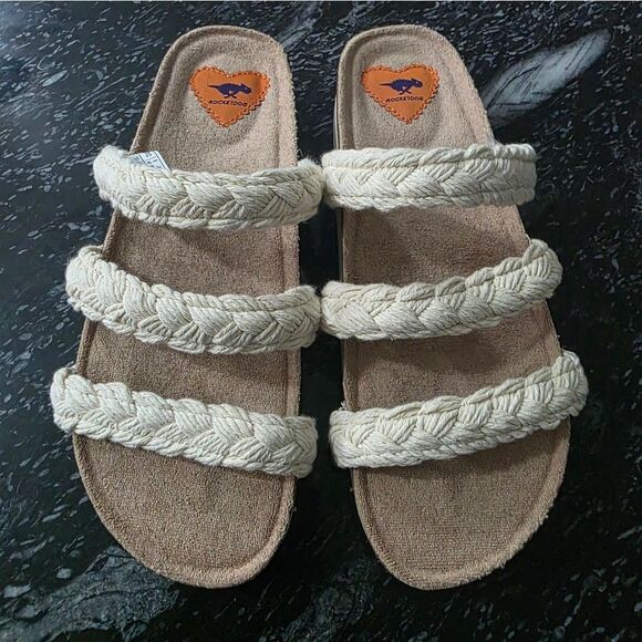 BRAND NEW ROCKET DOG WOMEN'S GREEN ASHLEY STRING BRAID SANDAL - Picture 3 of 16